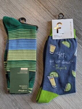 nwt TEQUILA SOCKS + eddie bauer striped